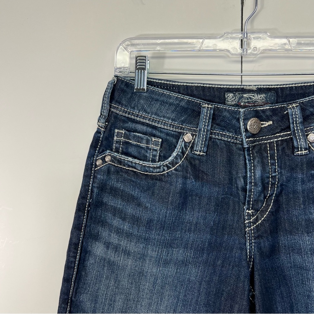 Silver Jeans Suki Shorts Denim
Bermuda Embroidered Blue Size 28
Women's - Picture 7 of 12